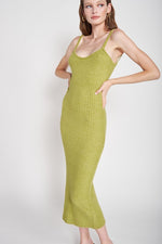 Load image into Gallery viewer, SPAGHETTI STRAP BODYCON MIDI DRESS
