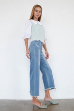 Load image into Gallery viewer, HIGH RISE WIDE LEGE ANKEL JEANS
