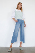 Load image into Gallery viewer, HIGH RISE WIDE LEGE ANKEL JEANS
