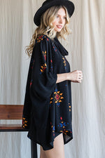 Load image into Gallery viewer, AZTEC PRINT COWL NECK OVERSIZED PONCHO
