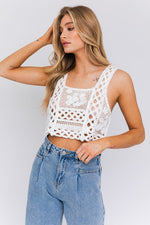 Load image into Gallery viewer, Sleeveless Crochet Top
