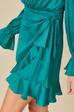 Load image into Gallery viewer, Tie Waist Ruffle Dress
