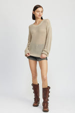 Load image into Gallery viewer, CROCHET LONG SLEEVE TOP
