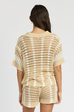 Load image into Gallery viewer, BUTTON UP STRIPED CROCHET TOP
