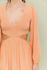 Load image into Gallery viewer, V NECK SMOCKING BODICE DRESS
