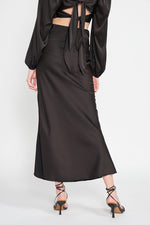Load image into Gallery viewer, BIAS CUT MAXI SKIRT WITH SLIT
