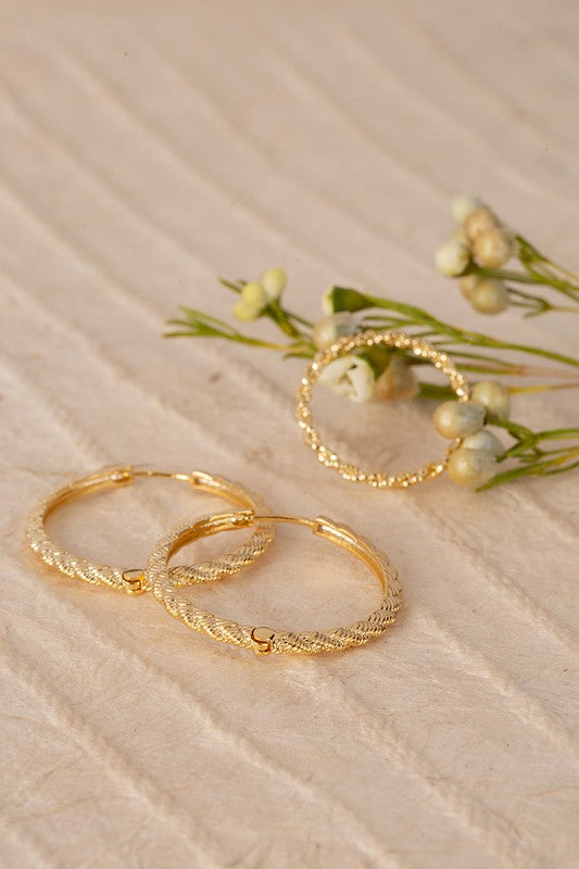 Twine ring and earring set