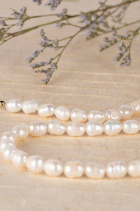 Small sized pearl beaded bracelet and necklace set