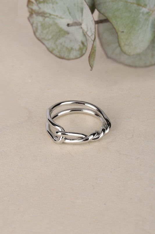 Twisted ring   silver